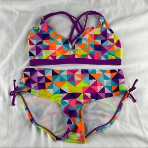 Girl Geometric Bikini XL 14/16